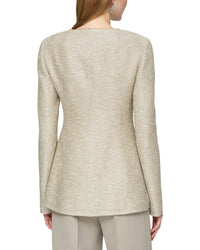 Lafayette 148 New York Scoop Neck Fitted Jacket
