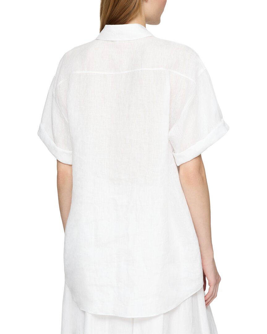 Lafayette 148 New York Drop Shoulder Button Oversized Blouse