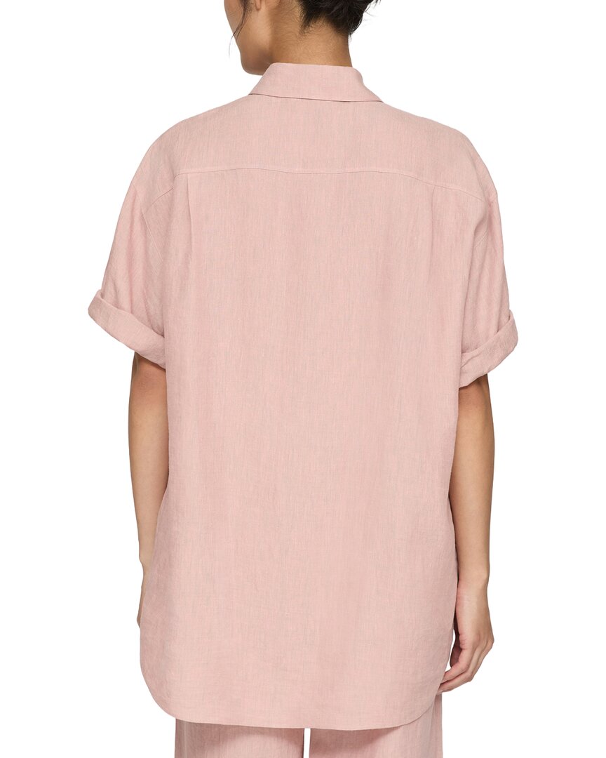 Lafayette 148 New York Drop Shoulder Button Oversized Blouse