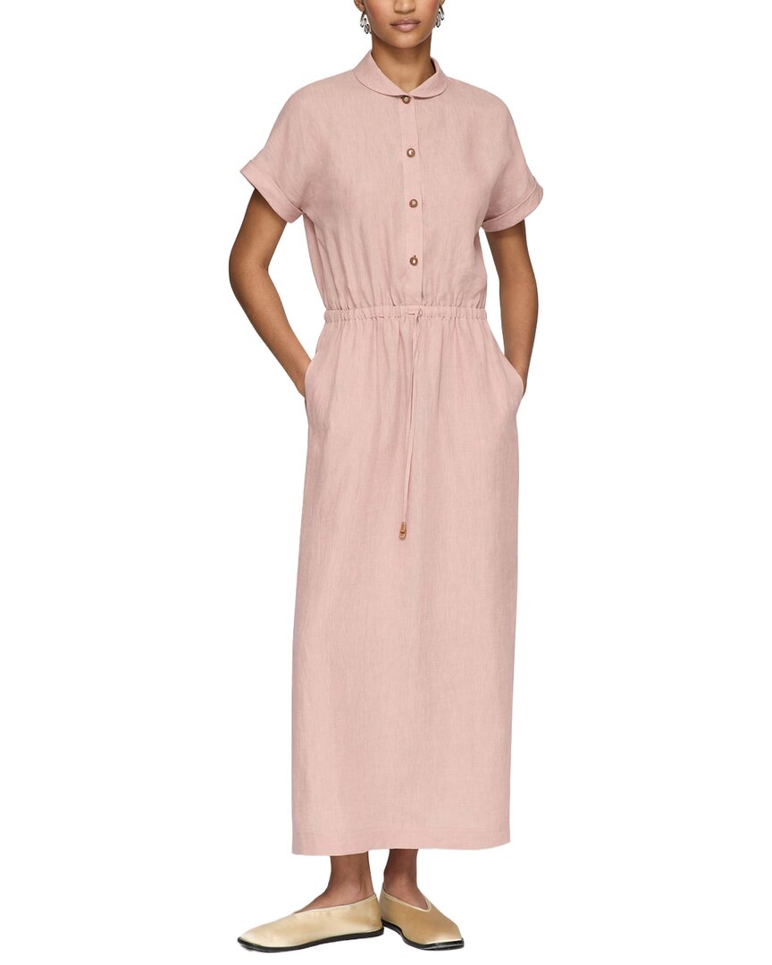 Lafayette 148 New York Claudine Collar Drawstring Dress