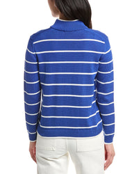 Lafayette 148 New York Stripe Fitted Bomber