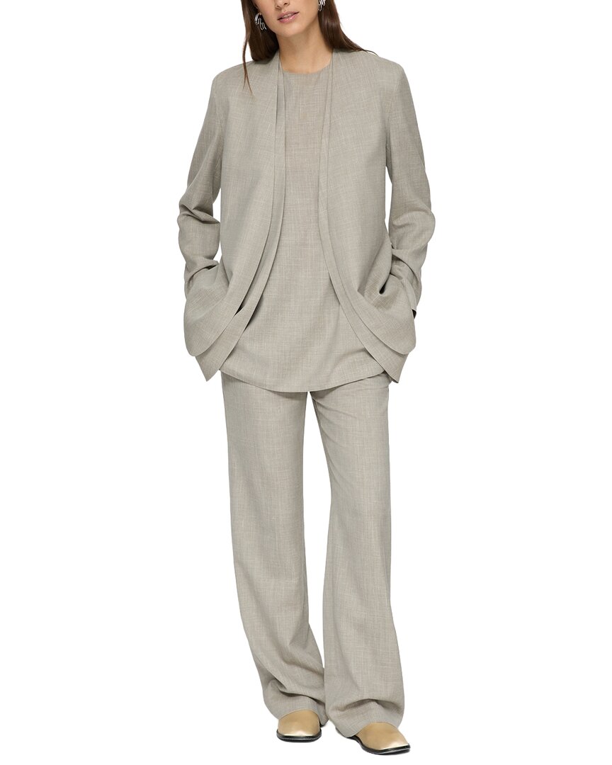 Lafayette 148 New York V-Neck Open Front Vest
