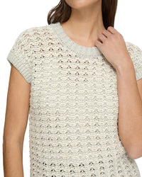 Lafayette 148 New York Open Stitch Crewneck Sweater