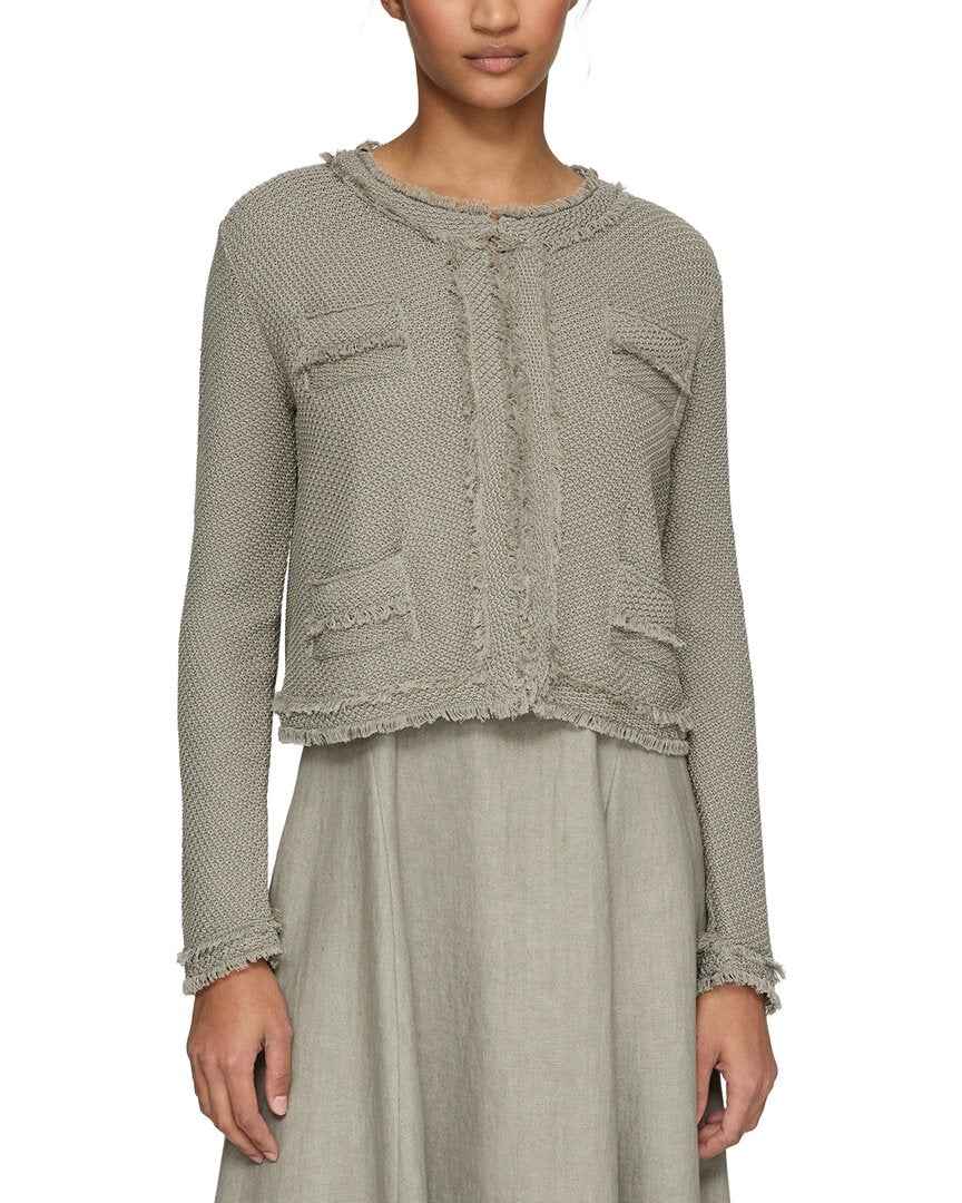 Lafayette 148 New York Textured Stitch Cropped Jacket