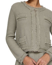 Lafayette 148 New York Textured Stitch Cropped Jacket