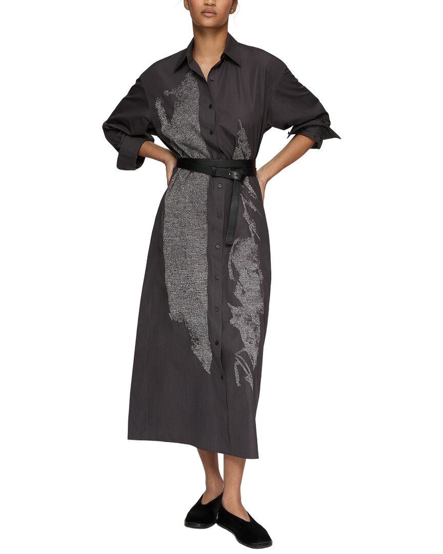 Lafayette 148 New York Embroidered Oversized Shirtdress