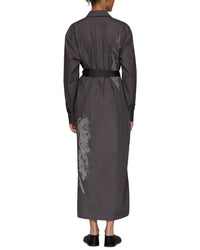 Lafayette 148 New York Embroidered Oversized Shirtdress
