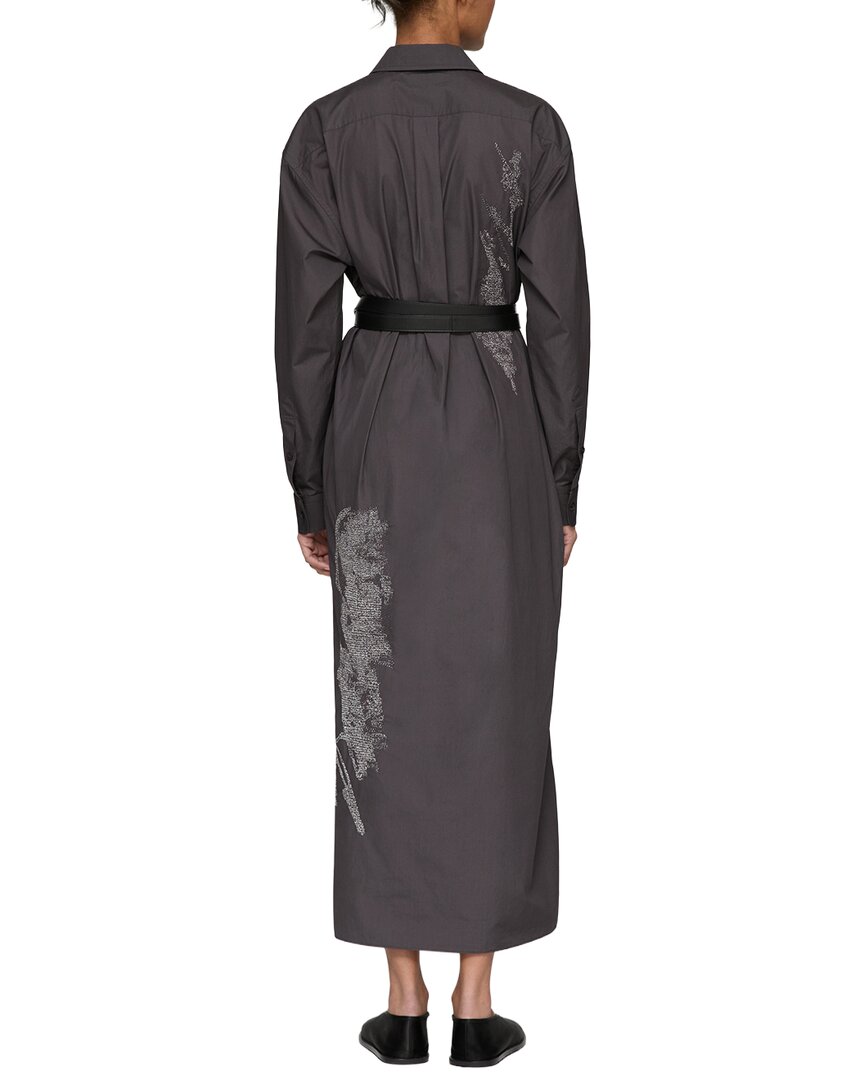 Lafayette 148 New York Embroidered Oversized Shirtdress