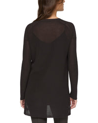 Lafayette 148 New York Ribbed Button Front Cardigan