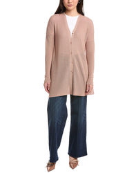 Lafayette 148 New York Ribbed Button Front Cardigan