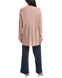 Lafayette 148 New York Ribbed Button Front Cardigan