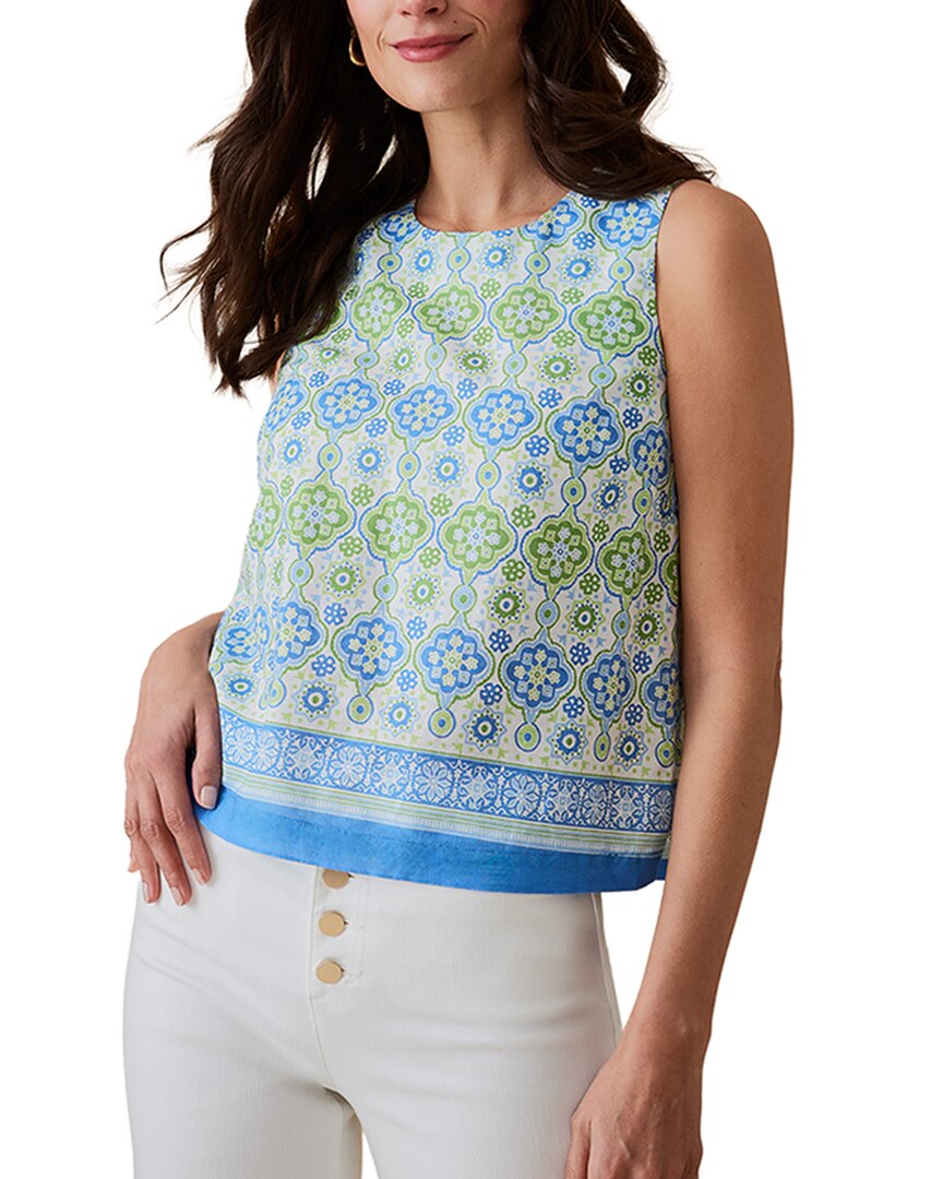 J.Mclaughlin Norie Linen-Blend Blouse