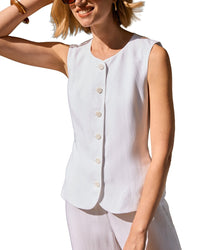 J.Mclaughlin Dune Linen-Blend Vest