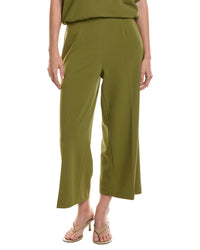 Anne Klein Petite High Rise Pull On Wide Leg Crop Pant