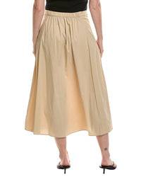 Anne Klein Petite Pull-On Paneled A Line Midi Skirt