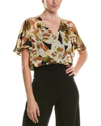 Anne Klein Petite Ruffle Sleeve Top