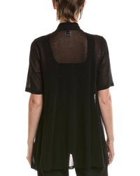 Anne Klein Petite Semi Sheer Short Sleeve Cardigan