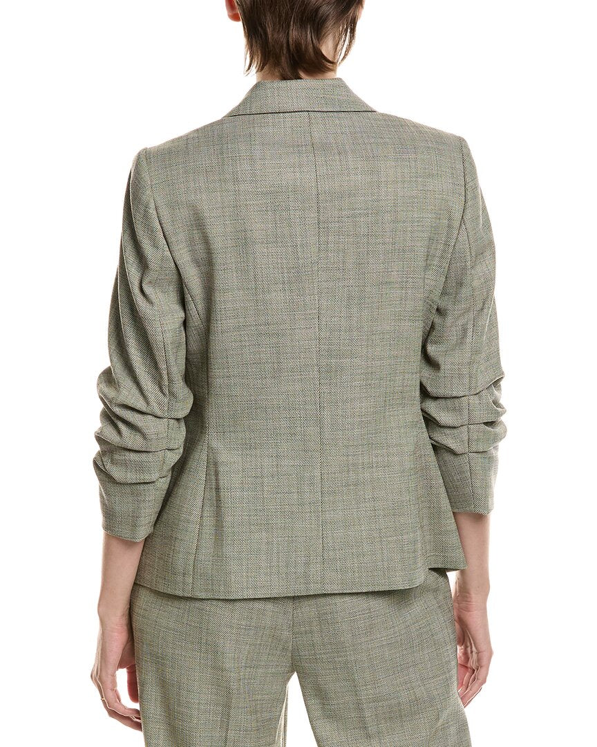 Anne Klein Scrunch Sleeve One Button Jacket