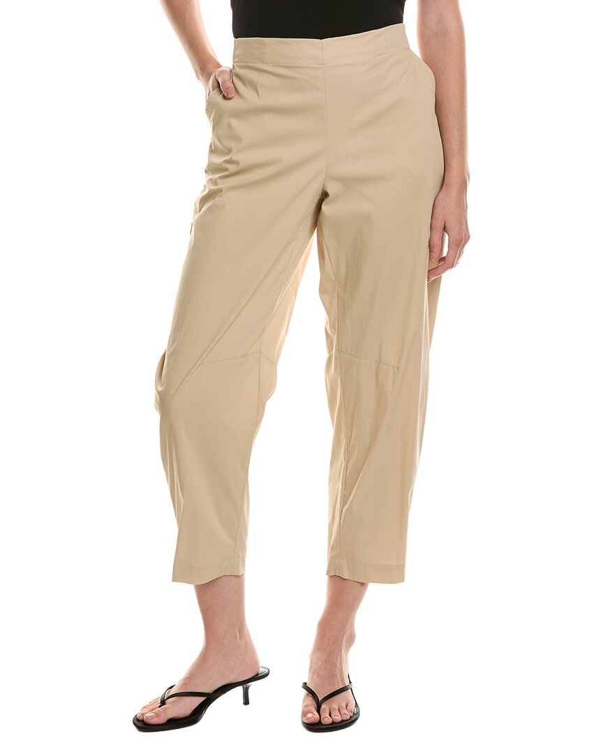 Anne Klein Pull-On Barrel Leg Poplin Pant