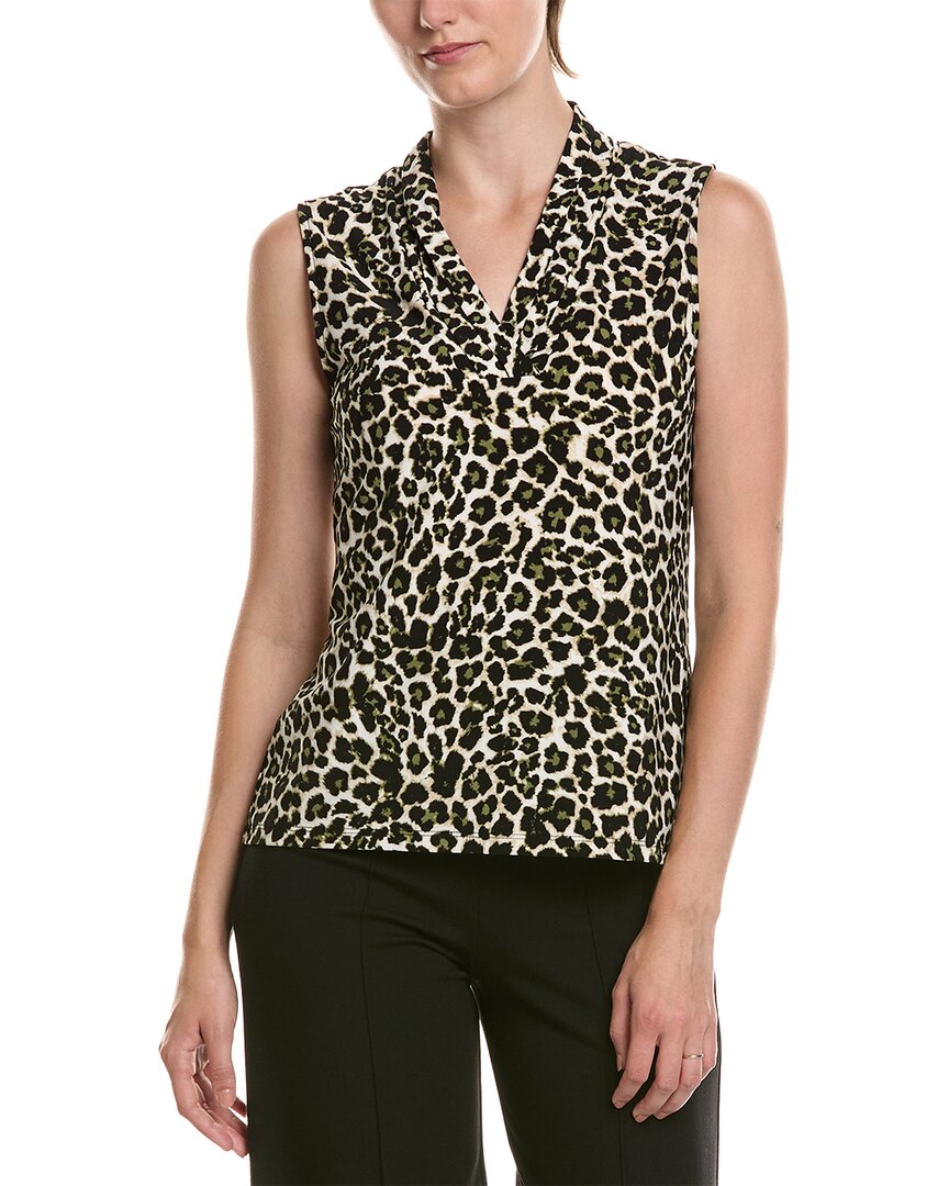 Anne Klein The Triple Pleat Printed Top