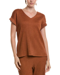 Anne Klein Crinkle Pintuck Top