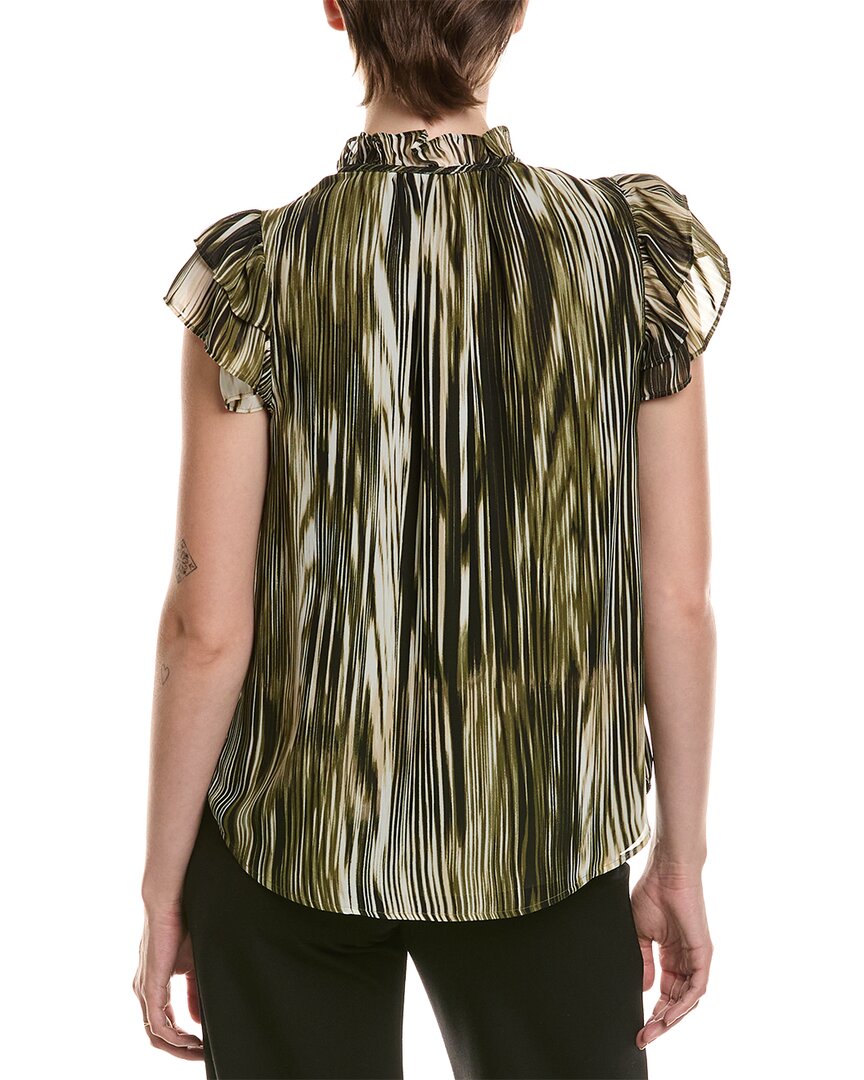 Anne Klein Ruffle Sleeve Tie Neck Blouse