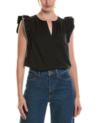 Anne Klein Anne Klein Flutter Sleeve Top