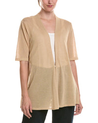 Anne Klein Semi Sheer Short Sleeve Cardigan