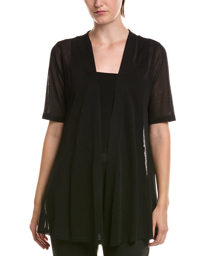 Anne Klein Semi Sheer Short Sleeve Cardigan