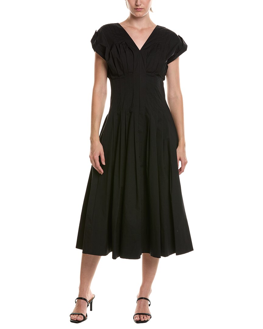Anne Klein Waist Pleat Midi Dress
