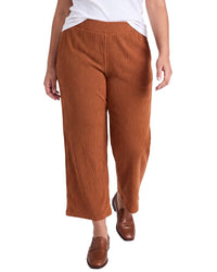Anne Klein Plus Pull-On Wide Waistband Wide Leg Crop Pant