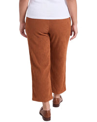 Anne Klein Plus Pull-On Wide Waistband Wide Leg Crop Pant