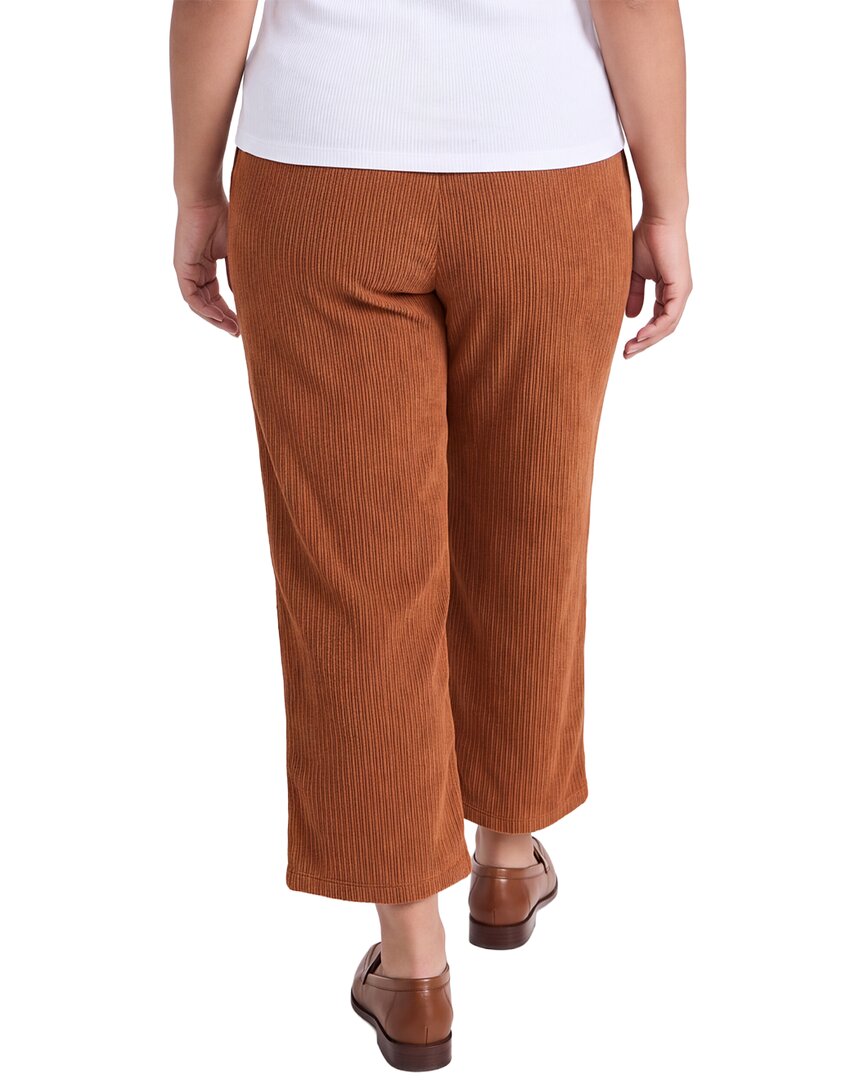 Anne Klein Plus Pull-On Wide Waistband Wide Leg Crop Pant
