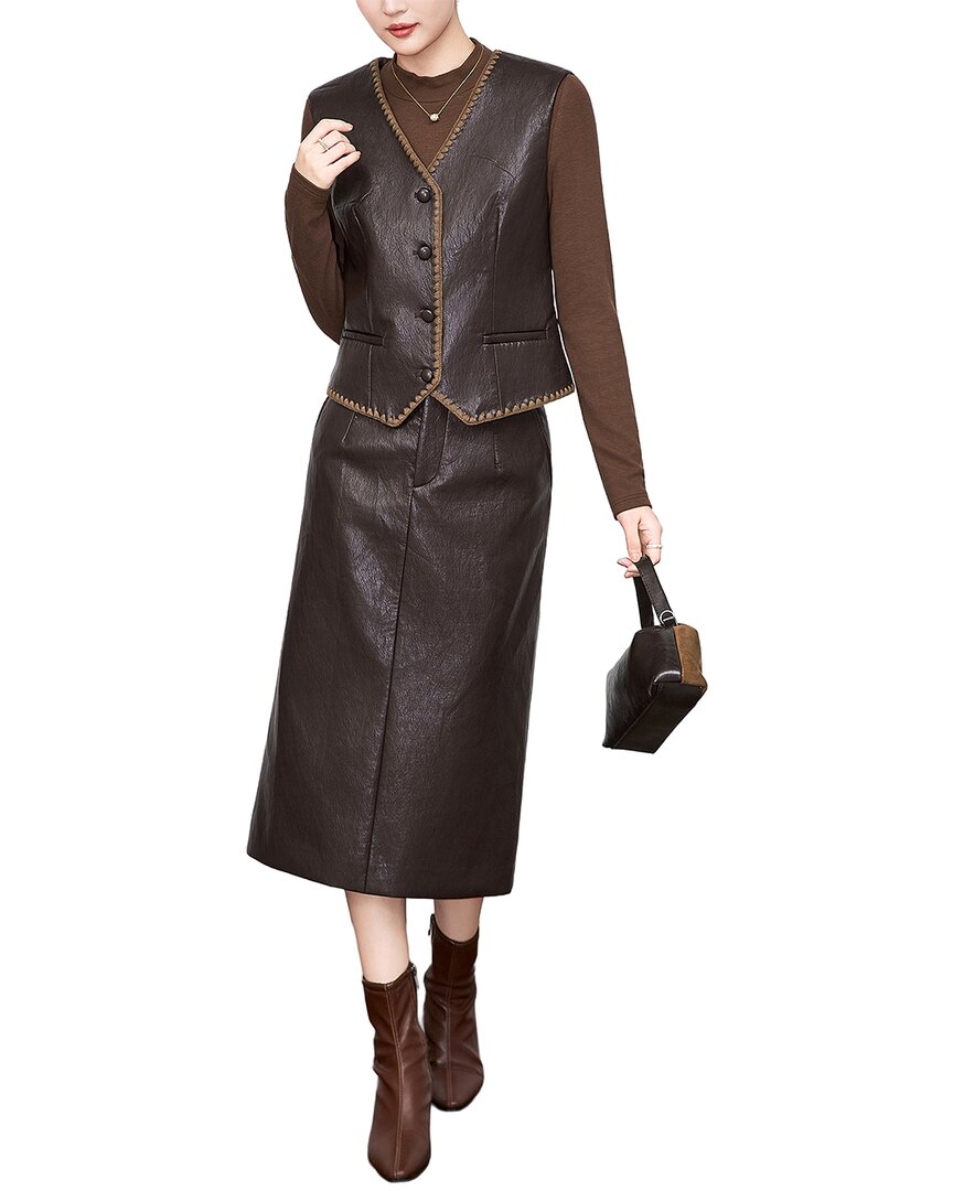 Monique Lagarde 2Pc Vest & Skirt Set