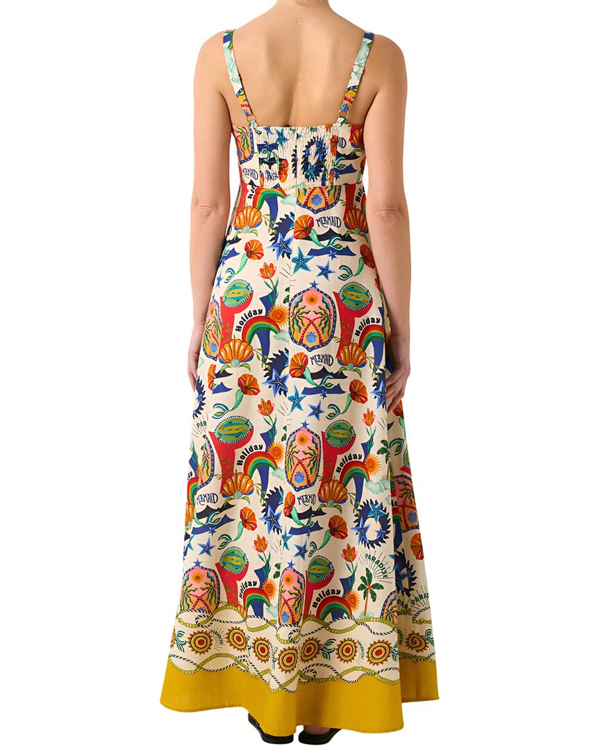 Amina Glam Linen-Blend Maxi Dress