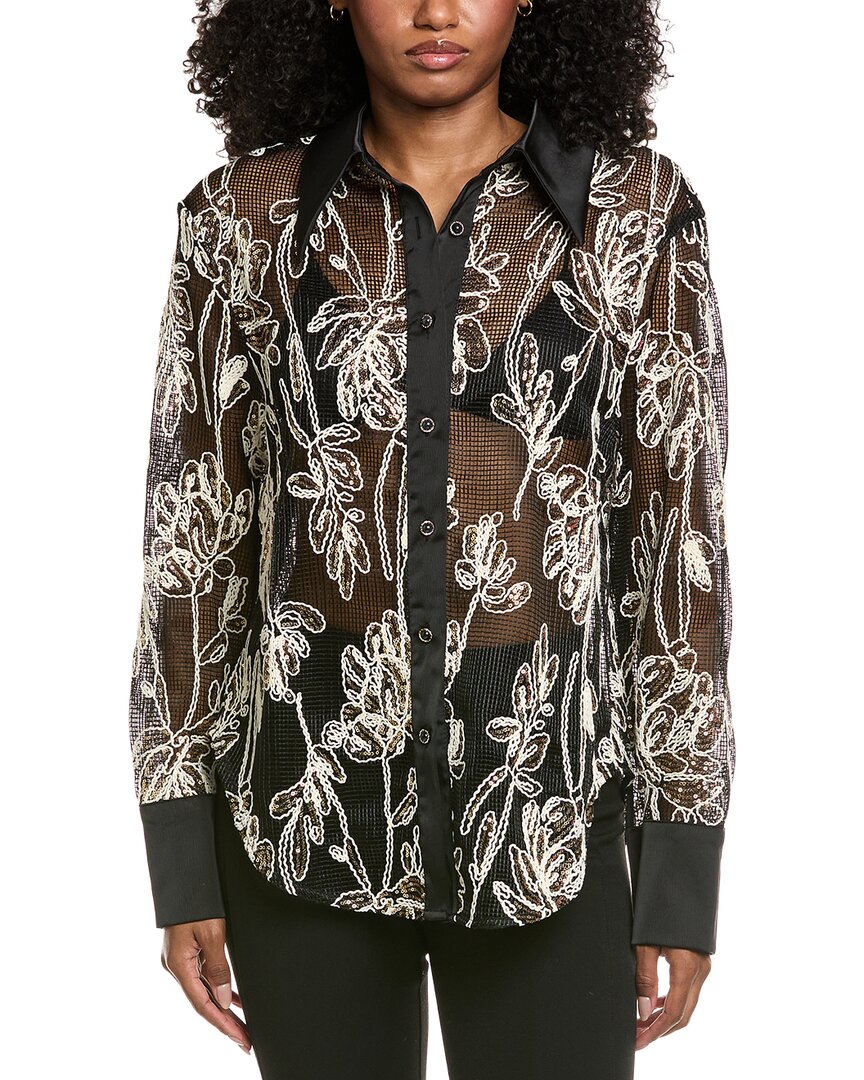 Beulah Mesh Blouson Top