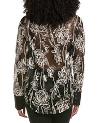 Beulah Mesh Blouson Top
