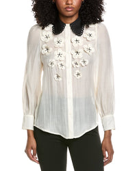 Beulah Floral Accent Blouse