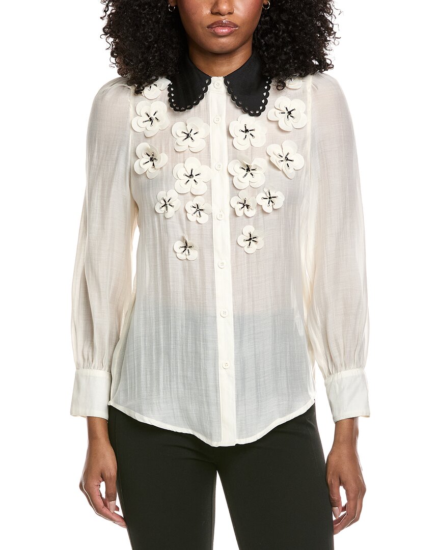 Beulah Floral Accent Blouse