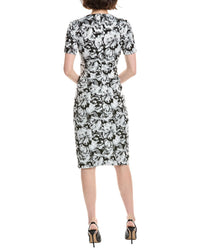 Sara Campbell Sheath Floral Jacquard Dress