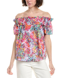 Sara Campbell Gathered Neck Trapeze Top