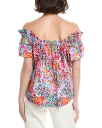Sara Campbell Gathered Neck Trapeze Top