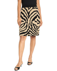 Nic+Zoe Animal Jacquard Knit Skirt