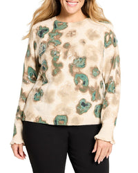 Nic+Zoe Plus Camo Shine Sweater