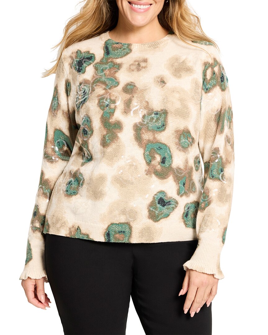 Nic+Zoe Plus Camo Shine Sweater
