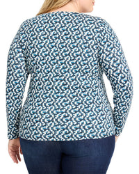 Nic+Zoe Plus Printed Boat T-Shirt