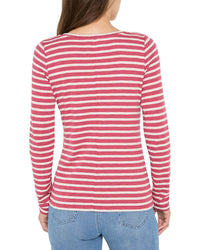 Nic+Zoe Petite Stripe Boat T-Shirt