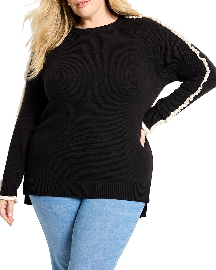 Nic+Zoe Plus Ruffled Down Sweater
