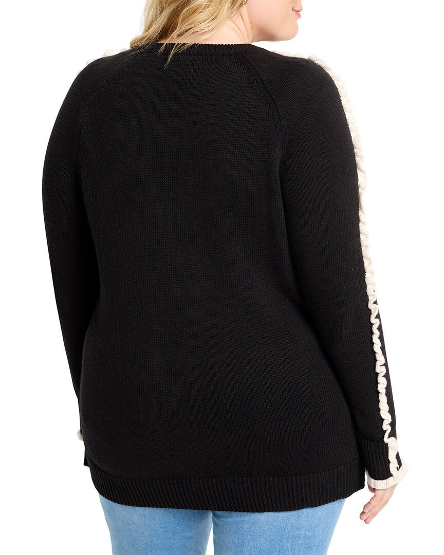 Nic+Zoe Plus Ruffled Down Sweater