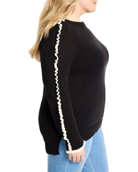 Nic+Zoe Plus Ruffled Down Sweater